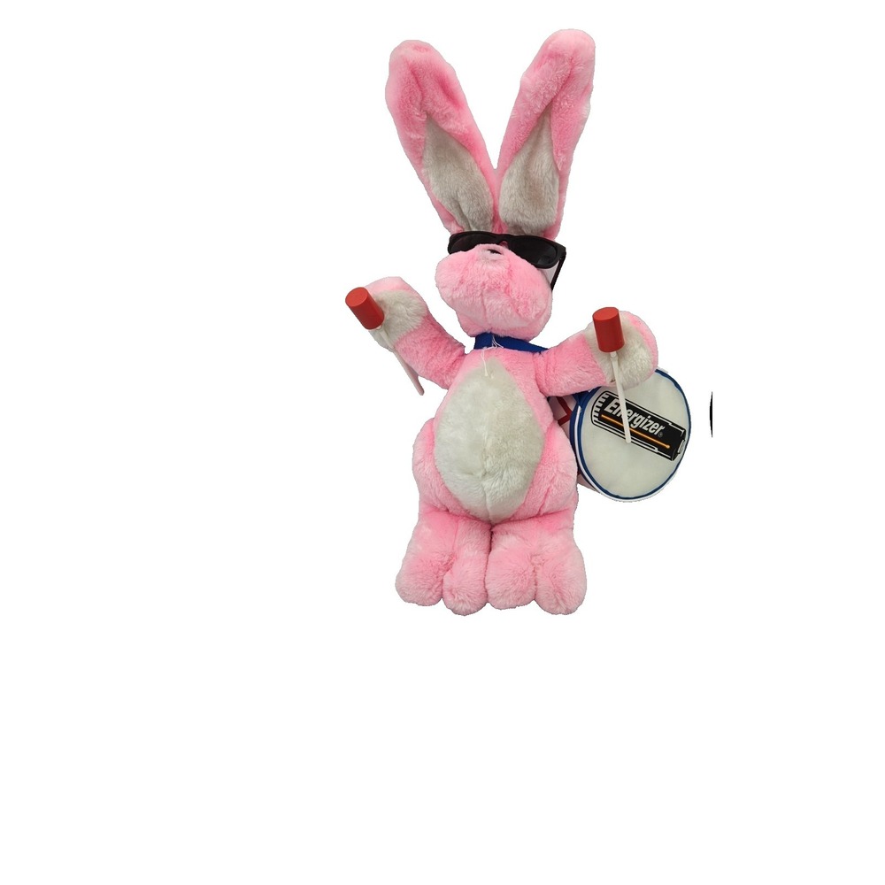 1995 Energizer Bunny Plush Drum Sunglasses Pink Mascot 22" Vintage Promo Toy - Picture 2 of 6